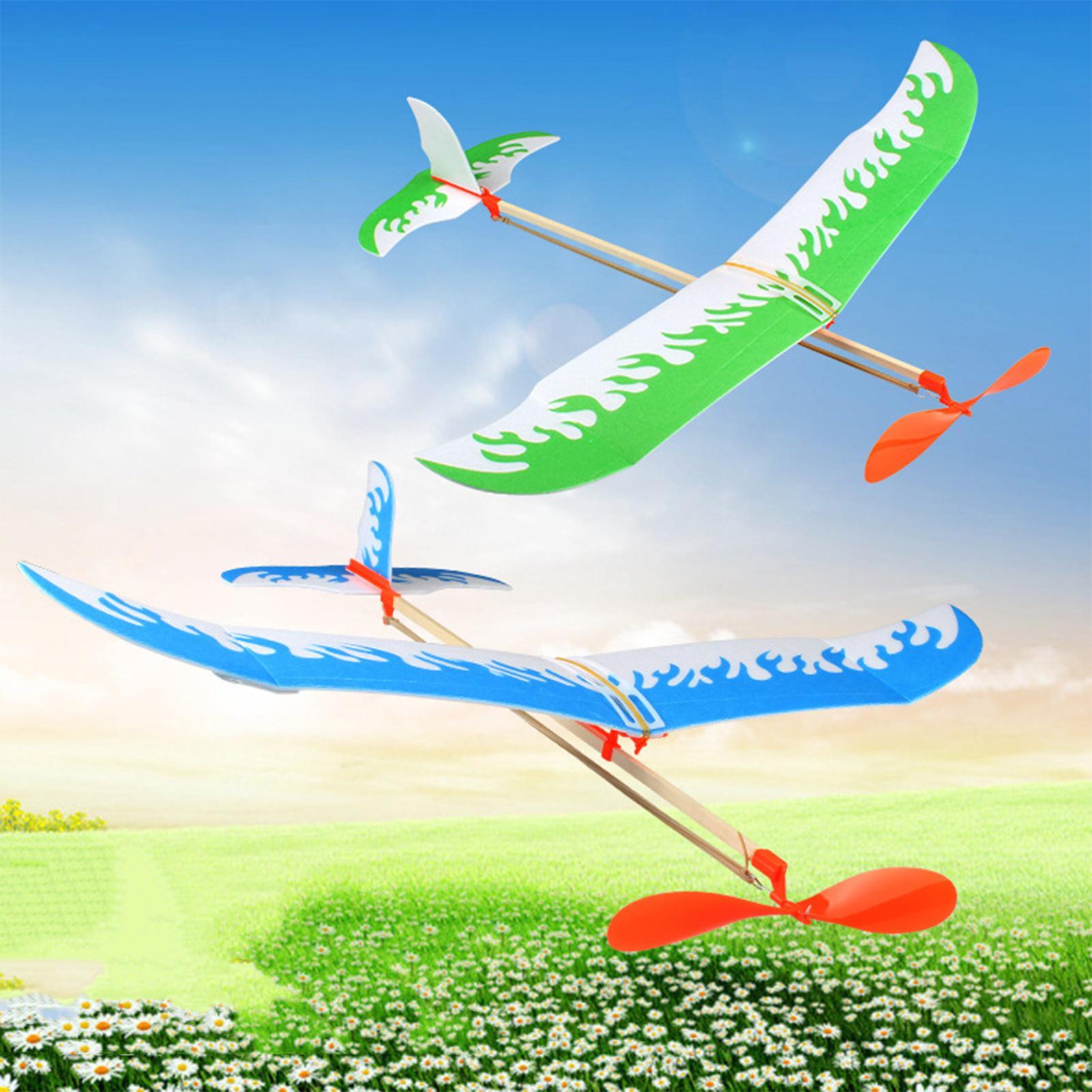 Outdoor Adventure Game - Gummiband-Flugzeuge, angetriebenes Segelflugzeug-Flugzeug-Set, fliegende Spiele, Spielen,
