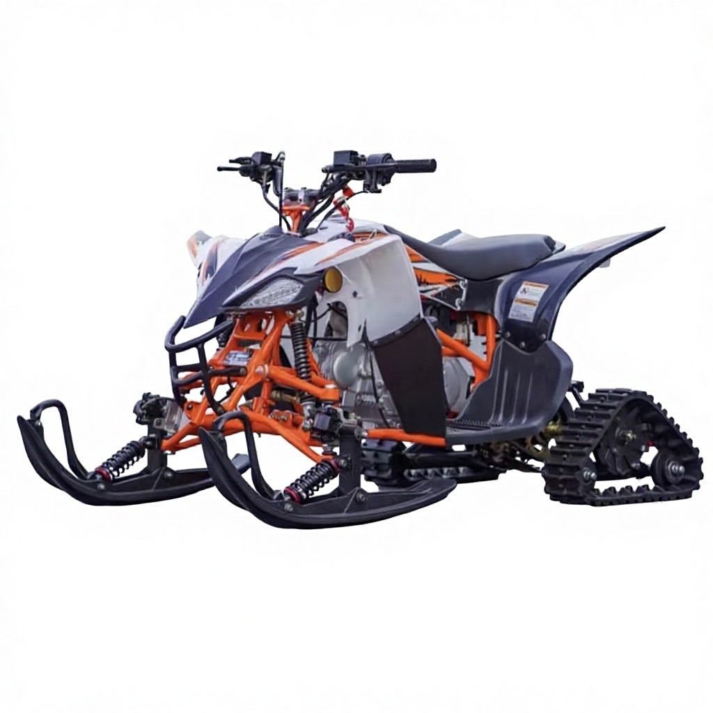 Outdoor Adventure Recreation - Gasbetriebenes Schneemobil 125ccm, 4-Takt-Motor, CCC-Zertifiziert, Winter-Motorrad