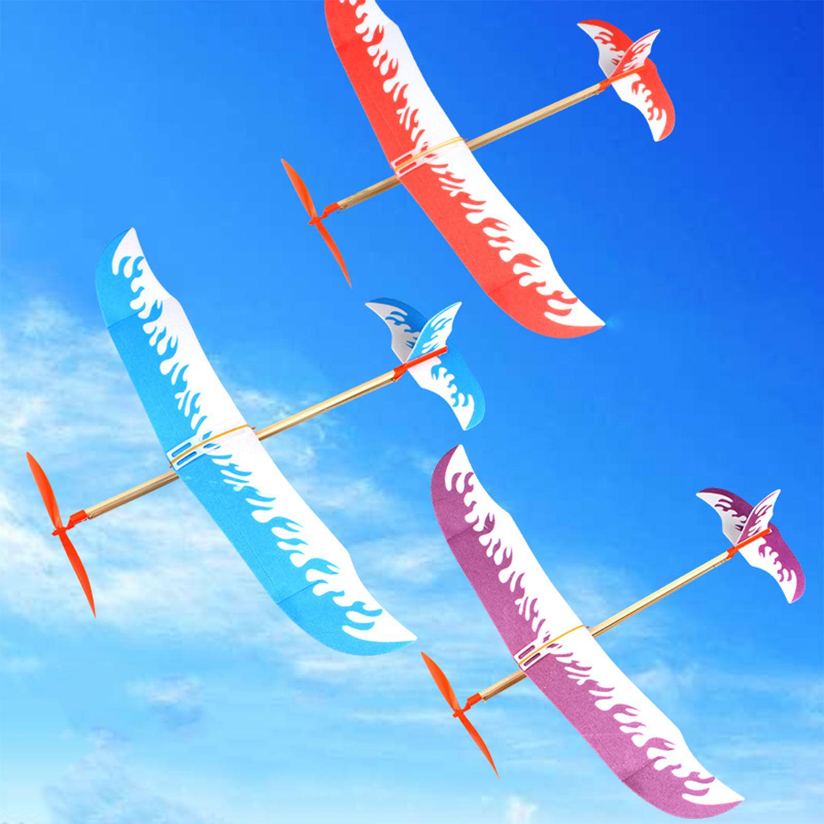 Outdoor Adventure Game - Gummiband-Flugzeuge Angetriebenes Segelflugzeug-Set Flugspiele für Kinder