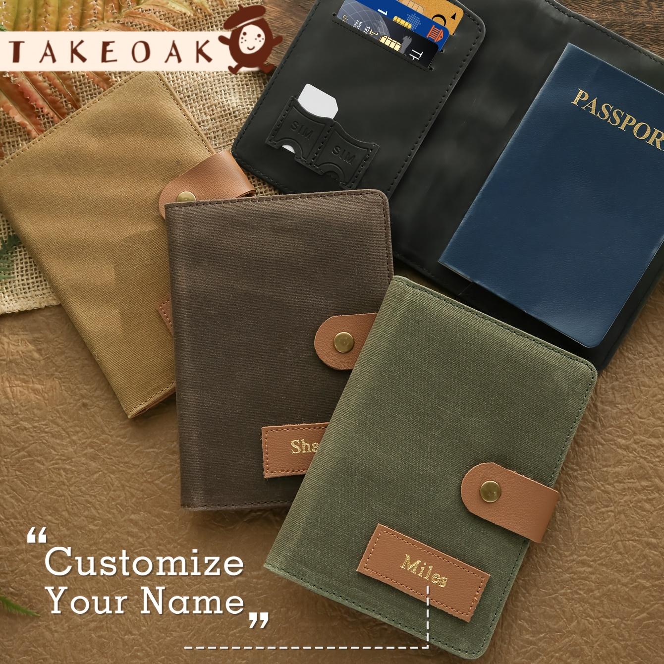 Outdoor Adventure Names - Personalisierter Reisepasshalter mit schickem Verschluss, individueller